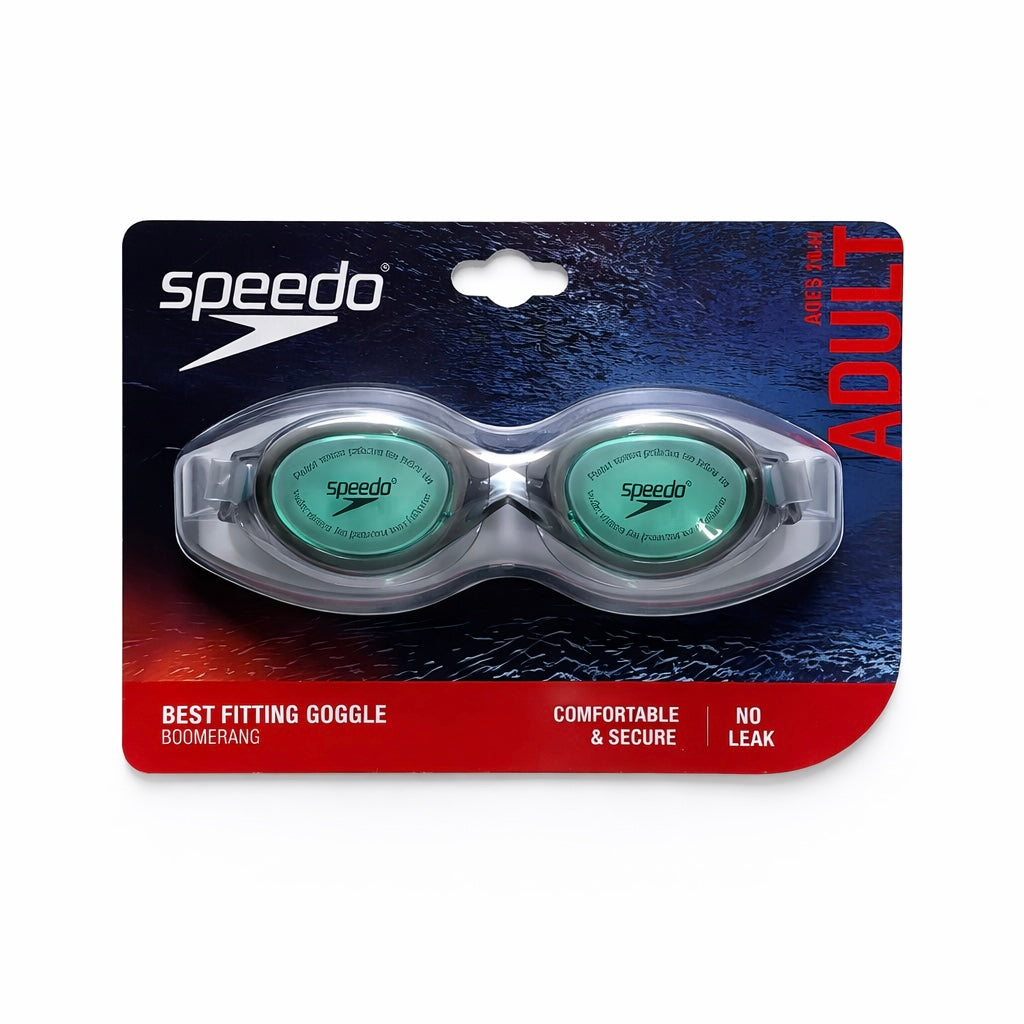 Speedo Adult Boomerang goggle monument/jade