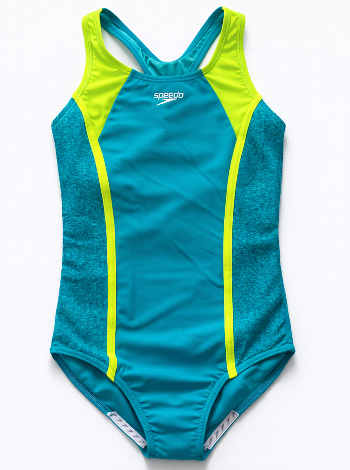 speedo junior swimsuit sleeveless 1 pc blue/green