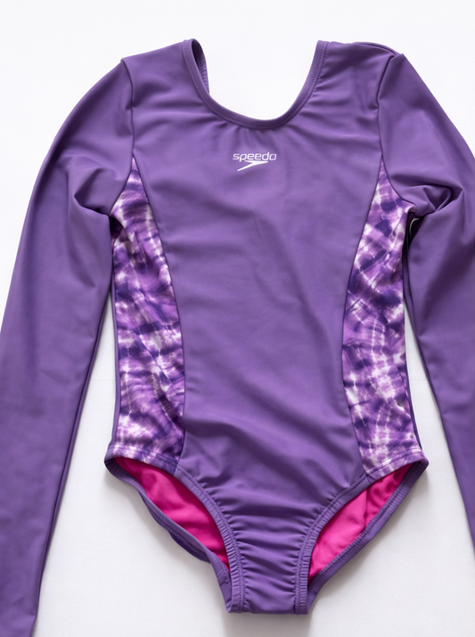 Speedo Junior Long sleeve swimsuit Purple