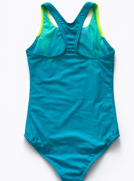 speedo  junior swimsuit sleeveless 1 pc blue/green