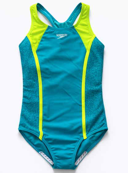 speedo  junior swimsuit sleeveless 1 pc blue/green